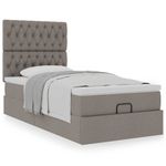 Casa si Gradina - Mobilier - Paturi si accesorii - Paturi - Cadru de pat otoman cu saltea Taupe 90x190cm Material - Infinity.ro