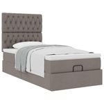 Casa si Gradina - Mobilier - Paturi si accesorii - Paturi - Cadru de pat otoman cu saltea Taupe 90x190cm Material - Infinity.ro