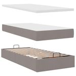 Casa si Gradina - Mobilier - Paturi si accesorii - Paturi - Cadru de pat otoman cu saltea Taupe 90x190cm Material - Infinity.ro