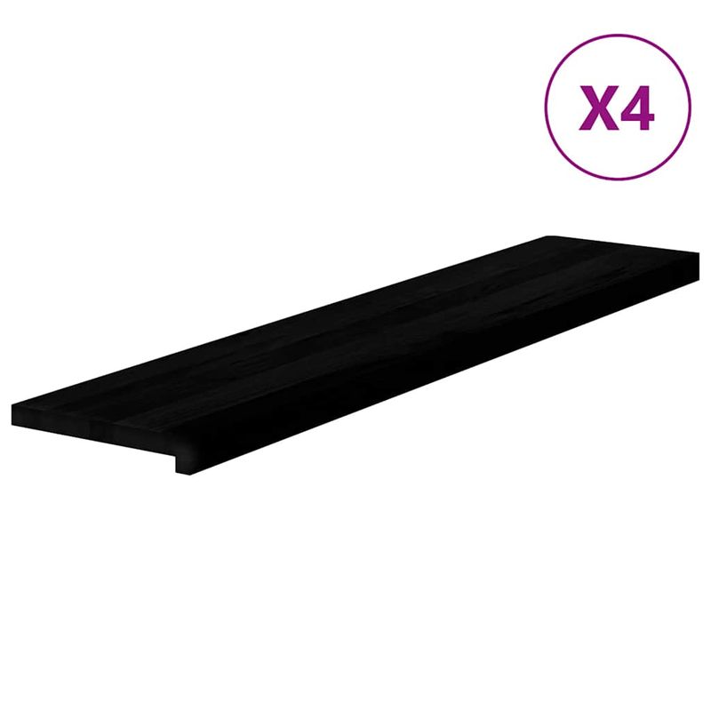 Casa si Gradina - Constructii - Scari si accesorii interioare - Accesorii scari interioare - Trepte de scara 4 buc maro inchis lemn masiv de stejar, mărime 120x30x2 cm - Infinity.ro