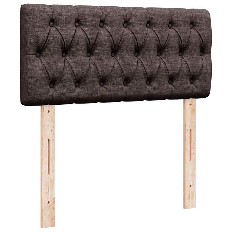 Casa si Gradina - Mobilier - Paturi si accesorii - Paturi - Cadru de pat otoman cu saltea tesatura maro inchis 90x190cm - Infinity.ro