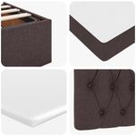Casa si Gradina - Mobilier - Paturi si accesorii - Paturi - Cadru de pat otoman cu saltea tesatura maro inchis 90x190cm - Infinity.ro