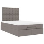 Casa si Gradina - Mobilier - Paturi si accesorii - Paturi - Cadru de pat otoman cu saltea Taupe 120x200cm Material - Infinity.ro