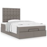 Casa si Gradina - Mobilier - Paturi si accesorii - Paturi - Cadru de pat otoman cu saltea Taupe 120x200cm Material - Infinity.ro