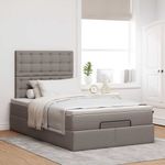 Casa si Gradina - Mobilier - Paturi si accesorii - Paturi - Cadru de pat otoman cu saltea Taupe 120x200cm Material - Infinity.ro