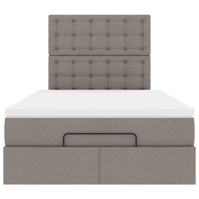 Casa si Gradina - Mobilier - Paturi si accesorii - Paturi - Cadru de pat otoman cu saltea Taupe 120x200cm Material - Infinity.ro