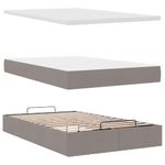 Casa si Gradina - Mobilier - Paturi si accesorii - Paturi - Cadru de pat otoman cu saltea Taupe 120x200cm Material - Infinity.ro