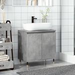 Casa si Gradina - Mobilier - Mobilier baie - Comode baie - Dulap de baie, gri beton, 58x33x60 cm, lemn prelucrat - Infinity.ro