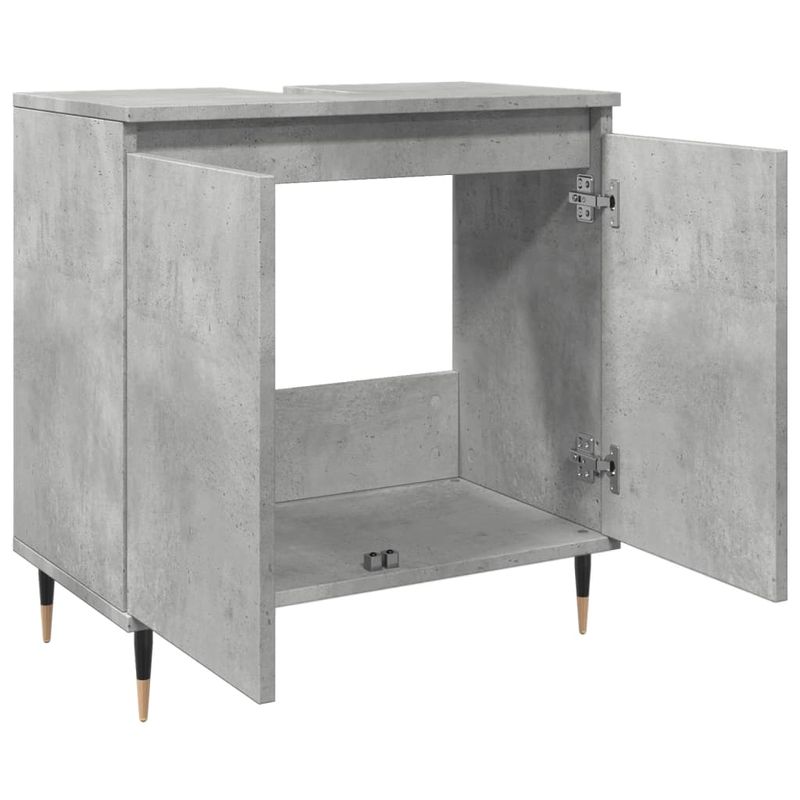 Casa si Gradina - Mobilier - Mobilier baie - Comode baie - Dulap de baie, gri beton, 58x33x60 cm, lemn prelucrat - Infinity.ro