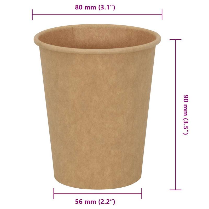 Casa si Gradina - Bucatarie si vesela - Cani si pahare - Cani si cesti - Cesti de cafea din hartie 1000 buc 8oz 200ml maro - Infinity.ro