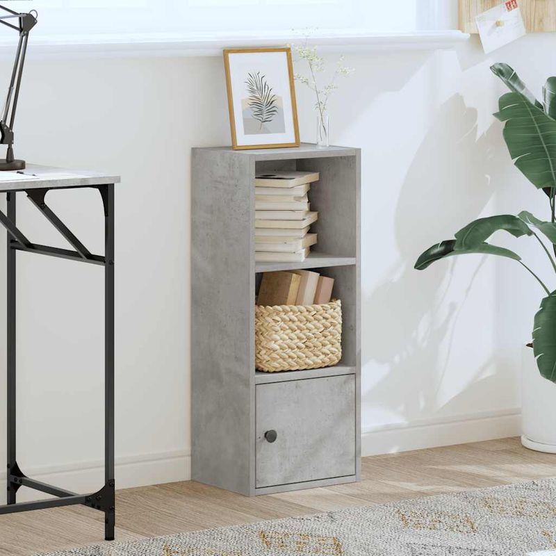 Casa si Gradina - Mobilier - Biblioteci si rafturi - Biblioteci - Biblioteca, gri beton, 31x24x77 cm, lemn prelucrat - Infinity.ro