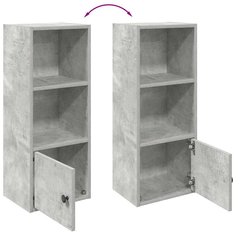 Casa si Gradina - Mobilier - Biblioteci si rafturi - Biblioteci - Biblioteca, gri beton, 31x24x77 cm, lemn prelucrat - Infinity.ro