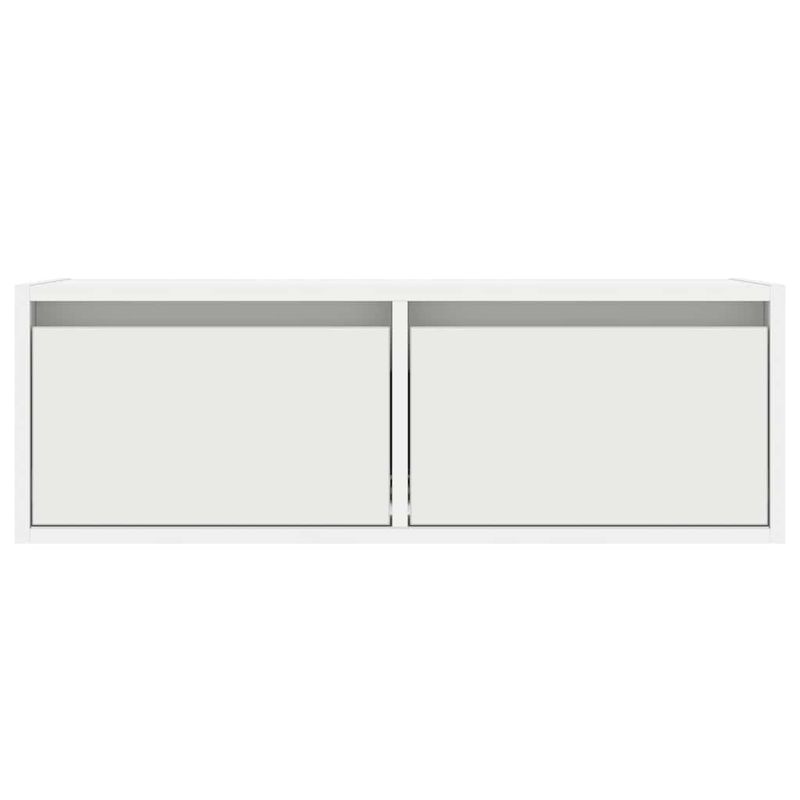 Casa si Gradina - Mobilier - Comode si corpuri - Comode - Dulap TV cu lumini LED alb 75x35,5x25 cm - Infinity.ro