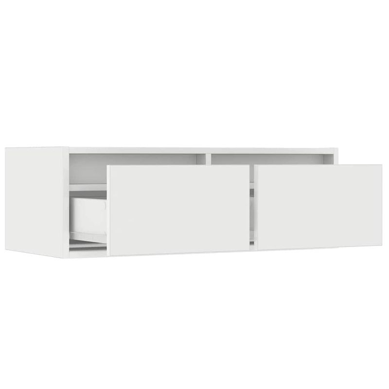 Casa si Gradina - Mobilier - Comode si corpuri - Comode - Dulap TV cu lumini LED alb 75x35,5x25 cm - Infinity.ro