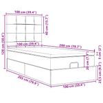 Casa si Gradina - Mobilier - Paturi si accesorii - Paturi - Cadru de pat otoman cu saltele, catifea neagra 100x200cm - Infinity.ro