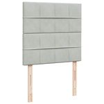 Casa si Gradina - Mobilier - Paturi si accesorii - Paturi - Cadru de pat otoman cu saltele Gri deschis 90x200cm catifea - Infinity.ro