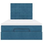 Casa si Gradina - Mobilier - Paturi si accesorii - Paturi - Cadru pat otoman cu saltele Albastru inchis 120x200cm catifea - Infinity.ro