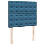 Casa si Gradina - Mobilier - Paturi si accesorii - Paturi - Cadru pat otoman cu saltele Albastru inchis 120x200cm catifea - Infinity.ro