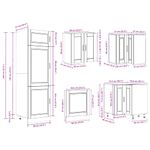 Casa si Gradina - Mobilier - Comode si corpuri - Corpuri bucatarie - Set dulap de bucatarie 14 piese „Porto” lemn negru prelucrat - Infinity.ro