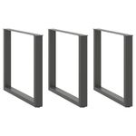 Casa si Gradina - Mobilier - Feronerie si accesorii mobila - Picioare pentru masuta de cafea in forma U, 3 buc Antracit Otel, mărime 80x(72-73) cm - Infinity.ro