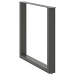 Casa si Gradina - Mobilier - Feronerie si accesorii mobila - Picioare pentru masuta de cafea in forma U, 3 buc Antracit Otel, mărime 80x(72-73) cm - Infinity.ro