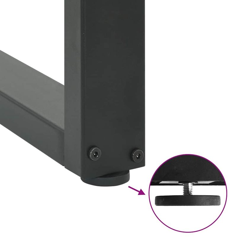 Casa si Gradina - Mobilier - Feronerie si accesorii mobila - Picioare pentru masuta de cafea in forma U, 3 buc Antracit Otel, mărime 80x(72-73) cm - Infinity.ro