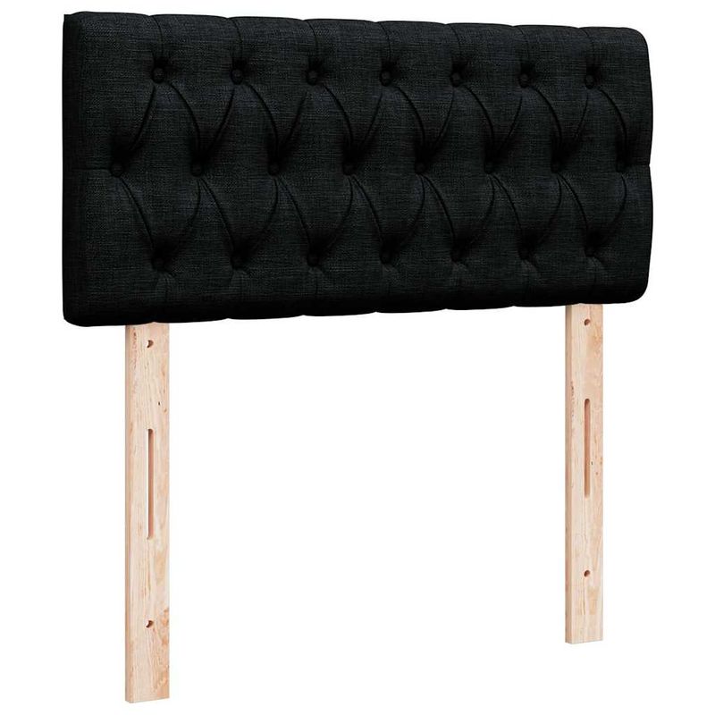 Casa si Gradina - Mobilier - Paturi si accesorii - Paturi - Cadru pat otoman cu saltea tesatura neagra 90x200cm - Infinity.ro