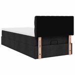 Casa si Gradina - Mobilier - Paturi si accesorii - Paturi - Cadru pat otoman cu saltea tesatura neagra 90x200cm - Infinity.ro