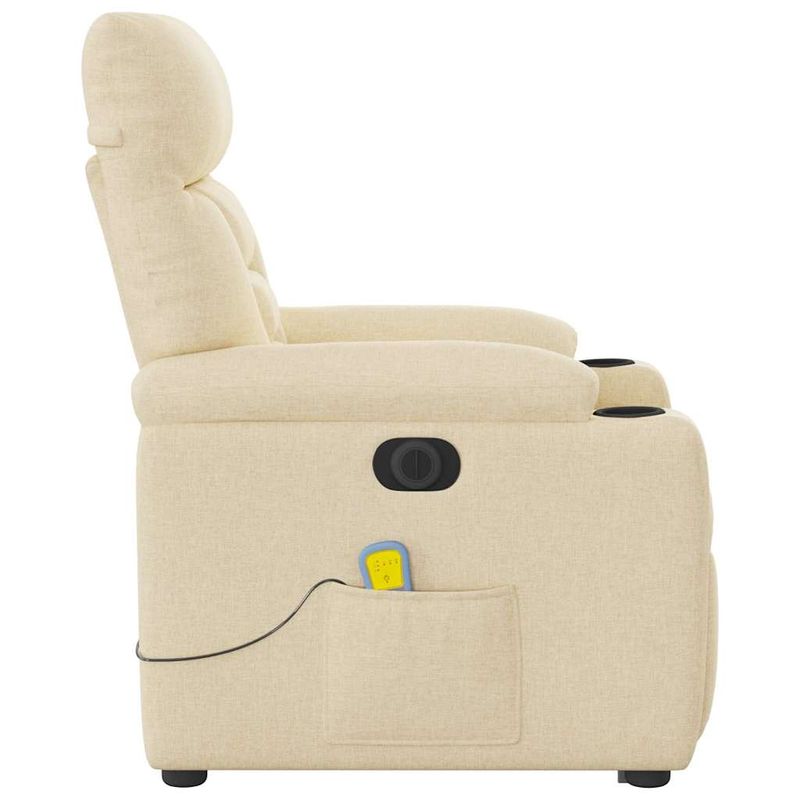 Ingrijire personala si Cosmetice - Sanatate si wellness - Articole wellness - Fotolii de masaj - Fotoliu electric de masaj rabatabil cu ridicare, crem, textil - Infinity.ro