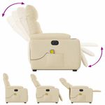 Ingrijire personala si Cosmetice - Sanatate si wellness - Articole wellness - Fotolii de masaj - Fotoliu electric de masaj rabatabil cu ridicare, crem, textil - Infinity.ro