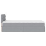 Casa si Gradina - Mobilier - Paturi si accesorii - Paturi - Cadru pat otoman cu saltea tesatura gri deschis 100x200cm - Infinity.ro