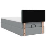 Casa si Gradina - Mobilier - Paturi si accesorii - Paturi - Cadru pat otoman cu saltea tesatura gri deschis 100x200cm - Infinity.ro