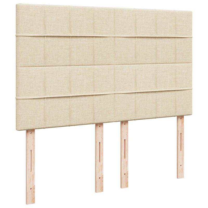 Casa si Gradina - Mobilier - Paturi si accesorii - Paturi - Cadru de pat otoman cu saltea crem 140x200cm stofa - Infinity.ro