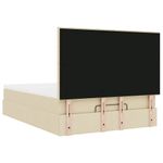 Casa si Gradina - Mobilier - Paturi si accesorii - Paturi - Cadru de pat otoman cu saltea crem 140x200cm stofa - Infinity.ro