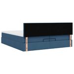 Casa si Gradina - Mobilier - Paturi si accesorii - Paturi - Cadru de pat otoman cu saltele, tesatura albastra 200x200cm - Infinity.ro