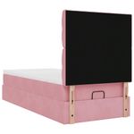 Casa si Gradina - Mobilier - Paturi si accesorii - Paturi - Cadru de pat otoman cu saltele, catifea roz 90x190cm - Infinity.ro