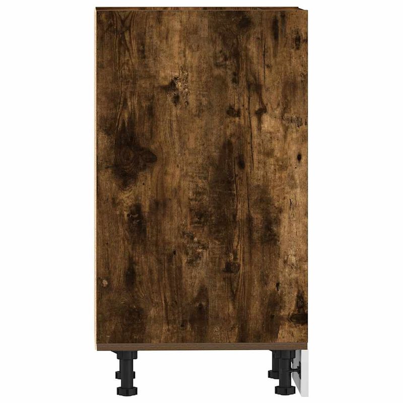 Casa si Gradina - Mobilier - Comode si corpuri - Corpuri bucatarie - Dulap de fund stejar afumat 40x44,5x81,5 cm Lemn prelucrat - Infinity.ro