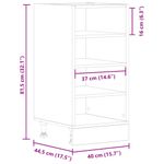 Casa si Gradina - Mobilier - Comode si corpuri - Corpuri bucatarie - Dulap de fund stejar afumat 40x44,5x81,5 cm Lemn prelucrat - Infinity.ro