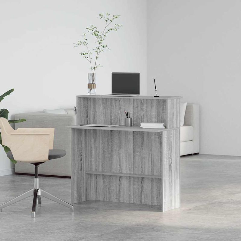 Casa si Gradina - Mobilier - Mese si birouri - Birouri - Birou de receptie Gri Sonoma 100x50x103,5 cm Lemn prelucrat - Infinity.ro