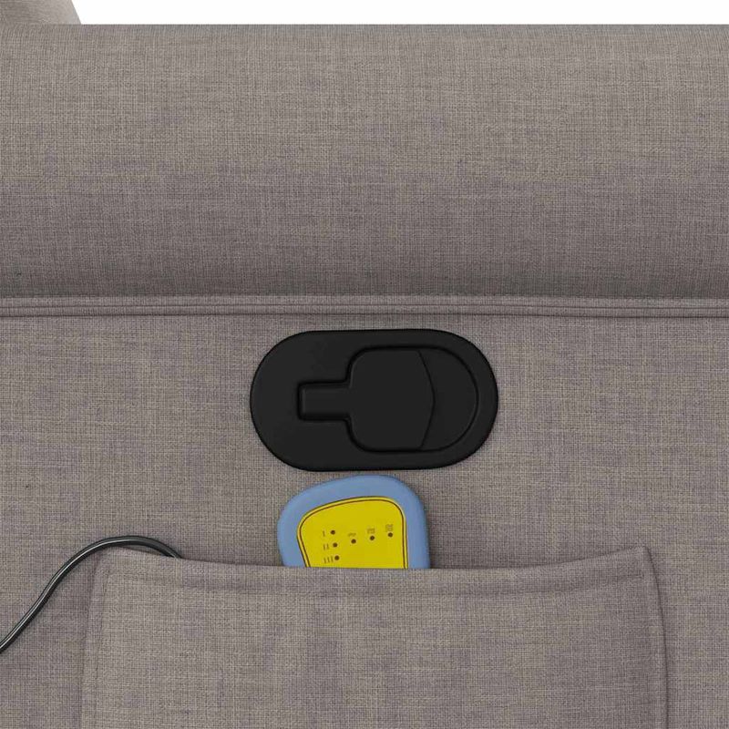 Ingrijire personala si Cosmetice - Sanatate si wellness - Articole wellness - Fotolii de masaj - Fotoliu de masaj rabatabil, gri taupe, material textil - Infinity.ro