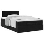 Casa si Gradina - Mobilier - Paturi si accesorii - Paturi - Cadru pat otoman cu saltea, catifea neagra 120x200 cm - Infinity.ro