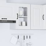 Casa si Gradina - Mobilier - Comode si corpuri - Corpuri bucatarie - Dulap de bucatarie cu usa sticla „Kalmar” lemn prelucrat alb, model 1x dulap de perete din sticlă (1 ușă), mărime 40x31x60 cm - Infinity.ro
