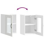 Casa si Gradina - Mobilier - Comode si corpuri - Corpuri bucatarie - Dulap de bucatarie cu usa sticla „Kalmar” lemn prelucrat alb, model 1x dulap de perete din sticlă (1 ușă), mărime 40x31x60 cm - Infinity.ro