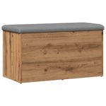 Casa si Gradina - Mobilier - Canapele si coltare - Banchete - Banca de depozitare Stejar artizanal 82x42x45 cm lemn prelucrat - Infinity.ro