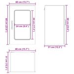Casa si Gradina - Mobilier - Comode si corpuri - Corpuri bucatarie - Dulap de bucatarie cu usa sticla „Kalmar” lemn prelucrat alb, model 1x dulap de perete din sticlă (1 ușă), mărime 40x31x60 cm - Infinity.ro