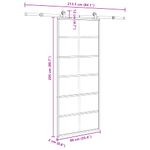 Casa si Gradina - Constructii - Usi interior, exterior si garaj - Usi garaj - Usa glisanta cu set feronerie, 90x205 cm, sticla ESG/aluminiu - Infinity.ro