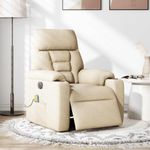 Ingrijire personala si Cosmetice - Sanatate si wellness - Articole wellness - Fotolii de masaj - Fotoliu electric de masaj rabatabil, crem, textil - Infinity.ro