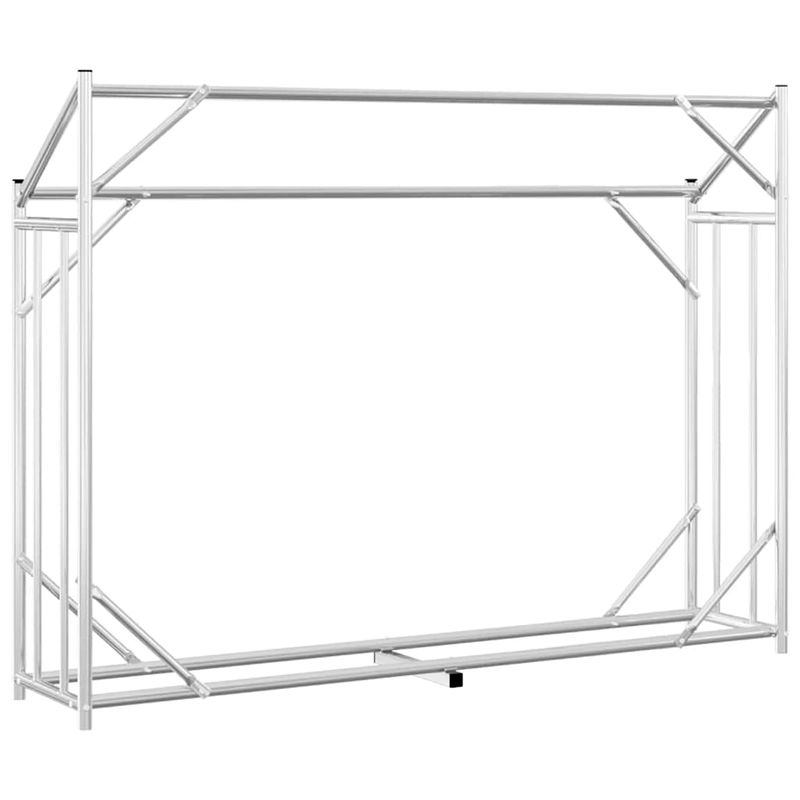 Casa si Gradina - Termice - Sobe, Seminee si accesorii - Accesorii seminee si sobe - Raft pentru lemn de foc cu capac de ploaie otel galvanizat, mărime 151x40.5x110.5 cm - Infinity.ro