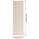 Casa si Gradina - Textile si covoare - Covoare - Covoare casa - Covor „ZIZUR” crem aspect iută pentru interior și exterior, model dreptunghiular, mărime 80x250 cm - Infinity.ro