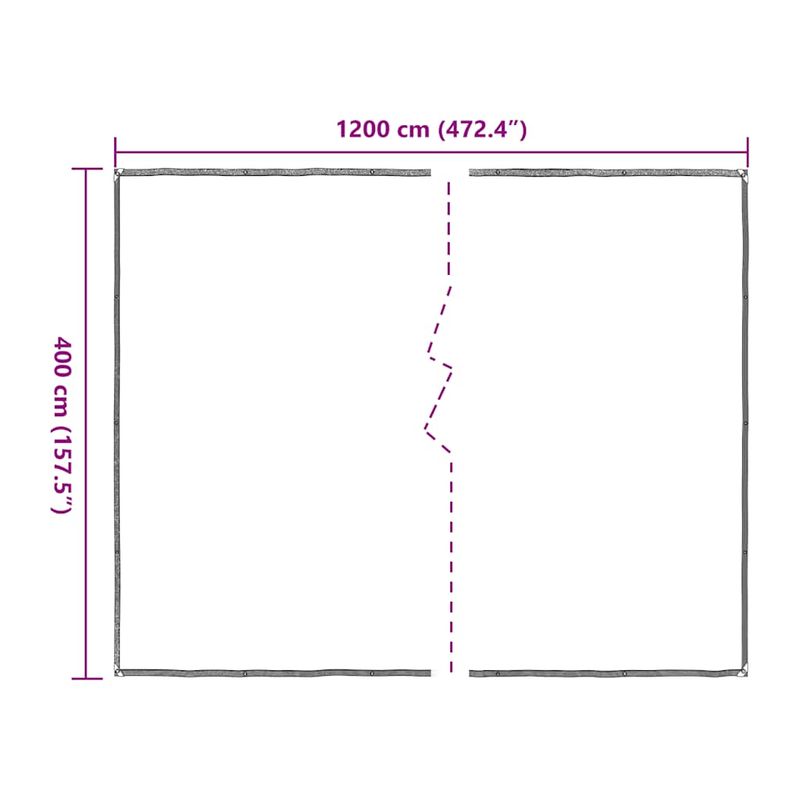 Casa si Gradina - Gradina si terasa - Umbrele si pavilioane - Pavilioane - Prelata transparenta cu ochiuri 4x12 m polietilena - Infinity.ro